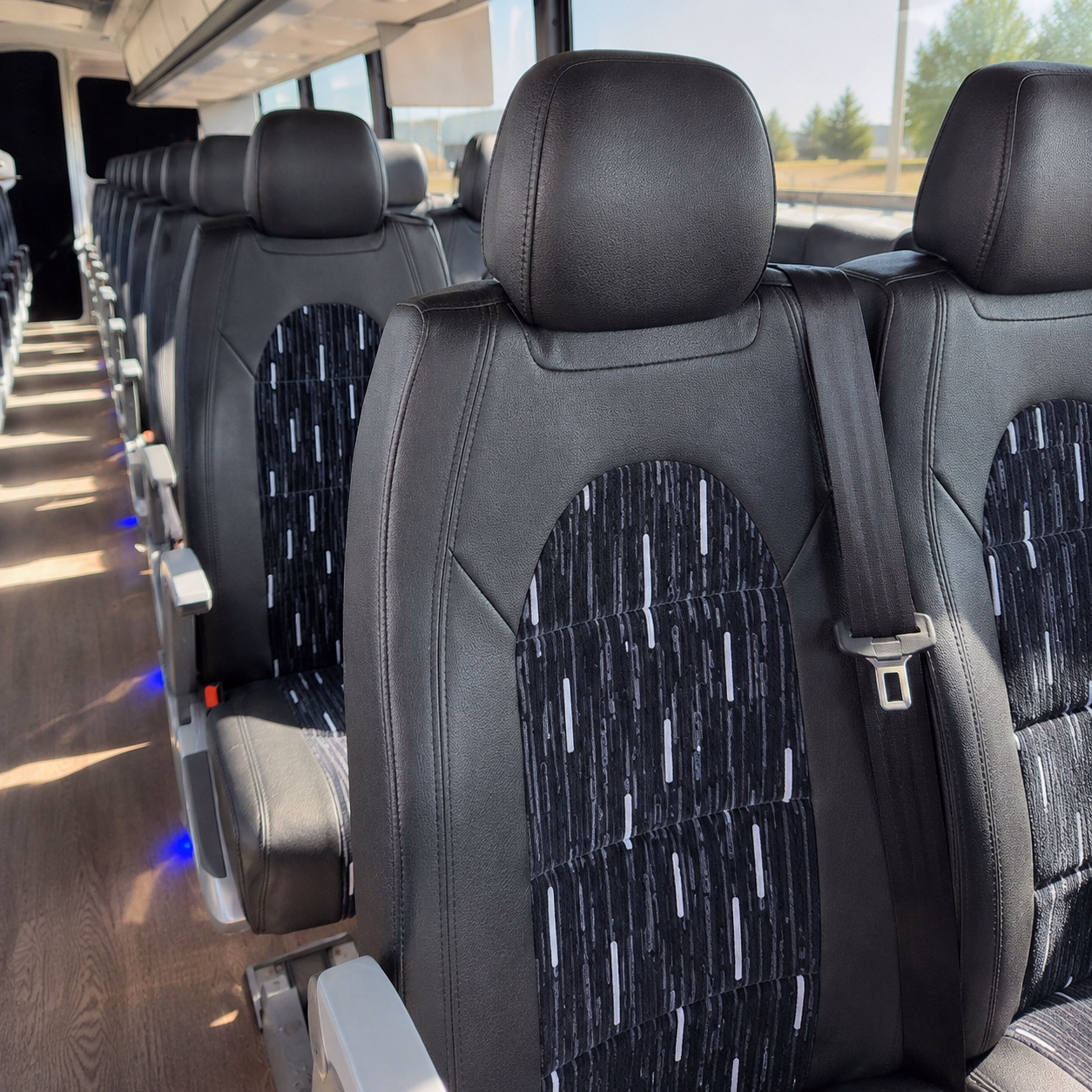 westminster charter bus rental interior