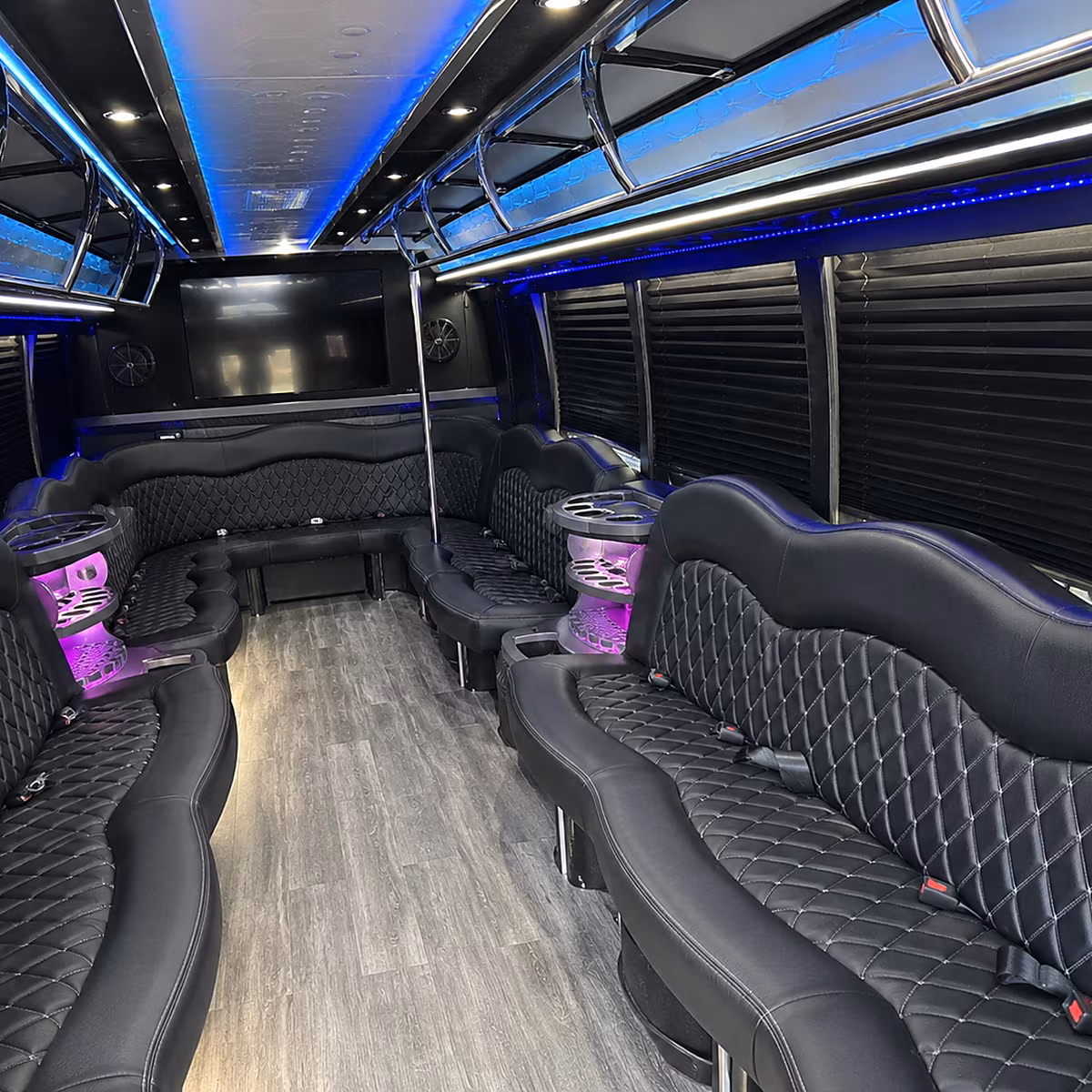 westminster party bus rental interior